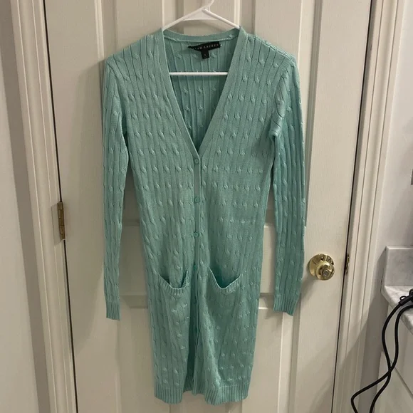 Ralph Lauren Silk Button Down Cardigan - Picture 1 of 16